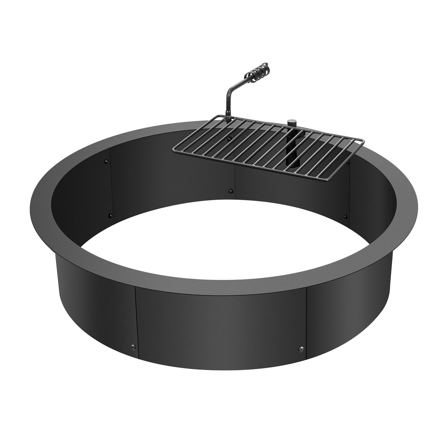 VEVOR Fire Pit Ring W BBQ Fire Ring 35 Inch Outer Steel DIY Campfire Firepit