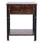 Industrial Vintage Bedside Table Storage Cabinet with Drawers Household Furniture