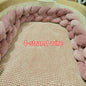 Heightening Baby Braided Crib Bumpers Knot Long Pillow Cushion Bedding Room Dector