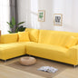 Tight Wrap Sofa Cover Elastic 2 Pieces Sofa Cover with L Style Piece Corner Sofa