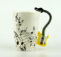 Creative Music Violin Style Guitar Ceramic Mug Coffee Tea Milk Stave Cups With Handle Coffee Mug Novelty Gifts