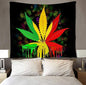 Blankigra Grass Hemp Leaf Tapestry Wall-mounted Tapestry