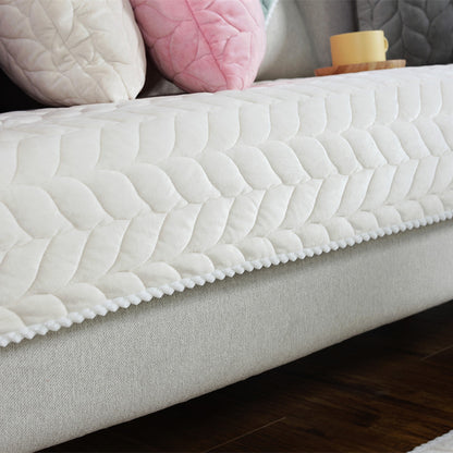 Thicken Plush Quilted Sofa Towel Universal Sectional Sofa Cover Anti-slip Couch Covers For Sofa Warm Soft Bay Window Mat