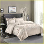 Three-piece Simple Plain Black Printing Bedding Set