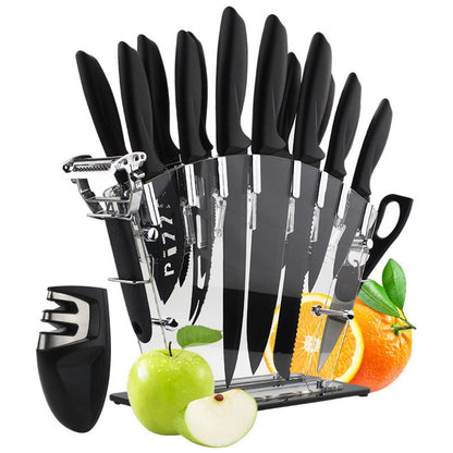 Stainless Steel Knife Set Kitchen Household Slicing Knife Chef's Knife Bread Knife Cheese Knife Scissors Pizza Knife Steak Knife