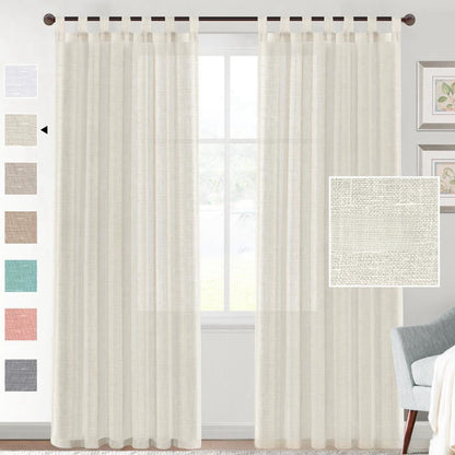 Linen Yarn Curtain Transparent Window Screen