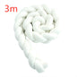 Heightening Baby Braided Crib Bumpers Knot Long Pillow Cushion Bedding Room Dector