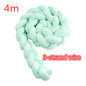 Heightening Baby Braided Crib Bumpers Knot Long Pillow Cushion Bedding Room Dector
