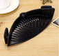 Silicone Clip-on Pot Pan Bowl Funnel Oil Strainer Creative Rice Washing Colander for Draining Liquid Fits All Pot Size