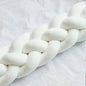 Heightening Baby Braided Crib Bumpers Knot Long Pillow Cushion Bedding Room Dector