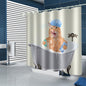 Waterproof polyester shower curtain