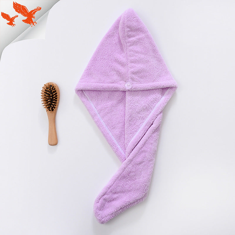 Water-absorbing And Quick-drying Superfine Fiber Coral Fleece Hair Dryer Cap