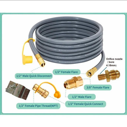 Rubber-to-metal Fire Pit Natural Gas Conversion Kit