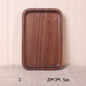 Japanese Style Wooden Black Walnut Rectangular Dinner Plate