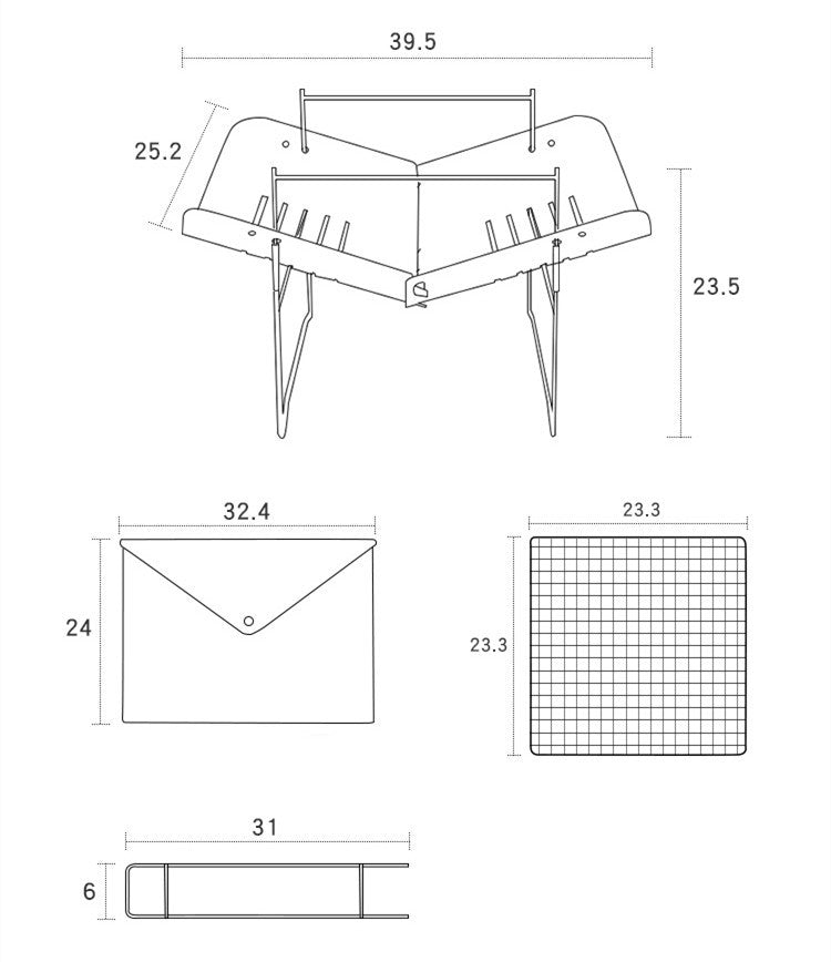 Folding Fire Pit And Campfire And Wood Fire Stove