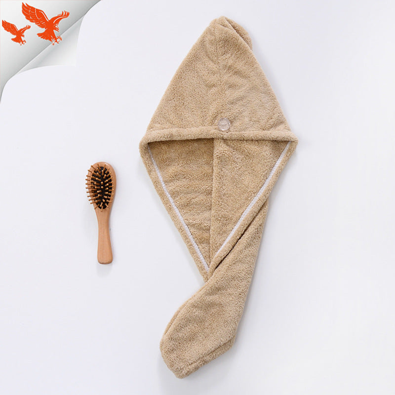 Water-absorbing And Quick-drying Superfine Fiber Coral Fleece Hair Dryer Cap