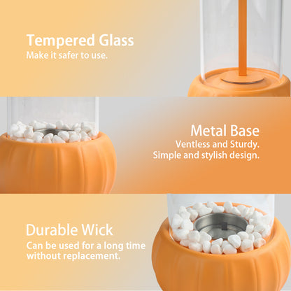 1pc Exclusive Design Large Pumpkin Alcohol Stove, Real Fire Tremendous Pumpkin Indoor Fire Pit Mini Alcohol Lamp, Personal Fireplace Indoor And Outdoor Camping Rectangle Fire Pit Alcohol Fireplace,