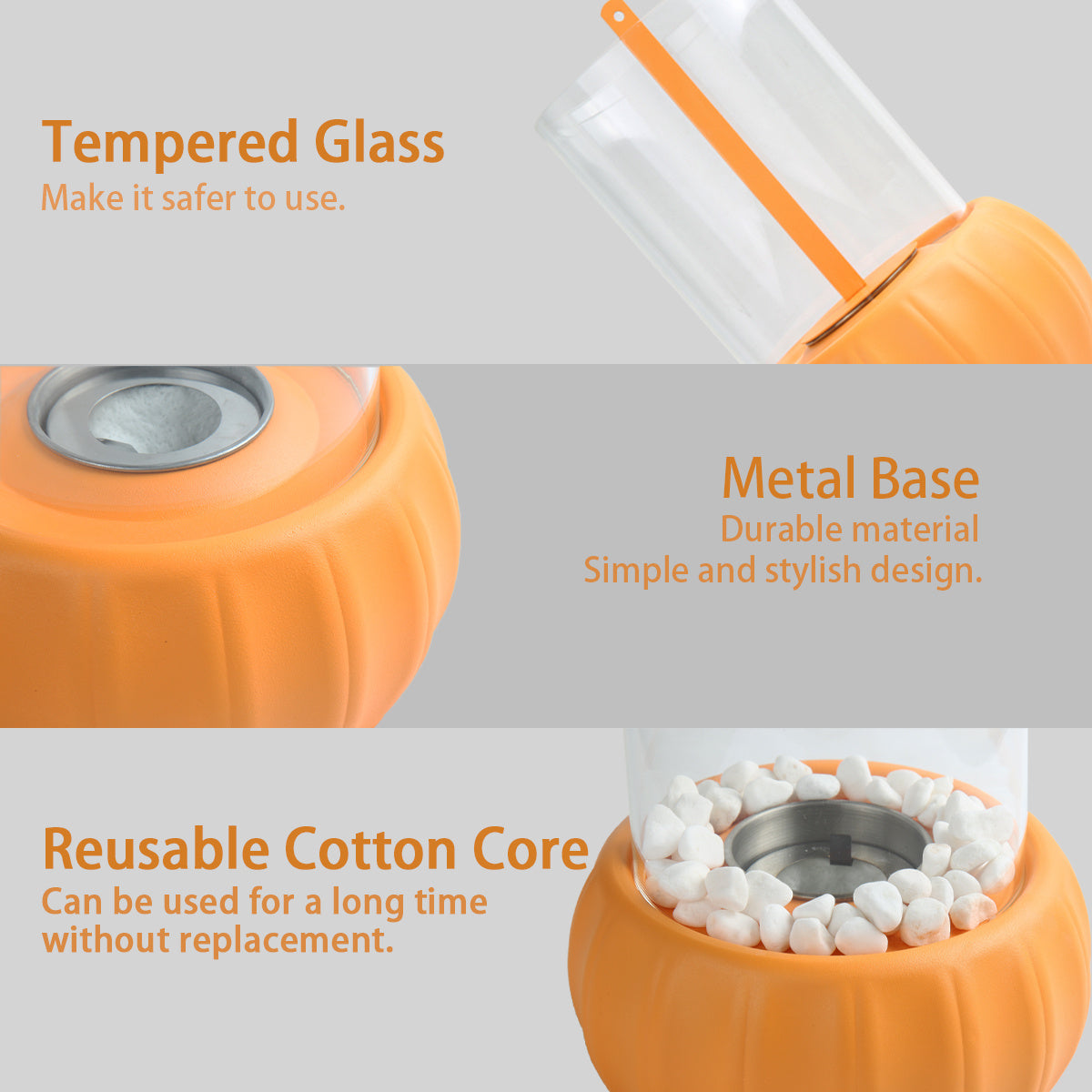 1pc Exclusive Design Large Pumpkin Alcohol Stove, Real Fire Tremendous Pumpkin Indoor Fire Pit Mini Alcohol Lamp, Personal Fireplace Indoor And Outdoor Camping Rectangle Fire Pit Alcohol Fireplace,