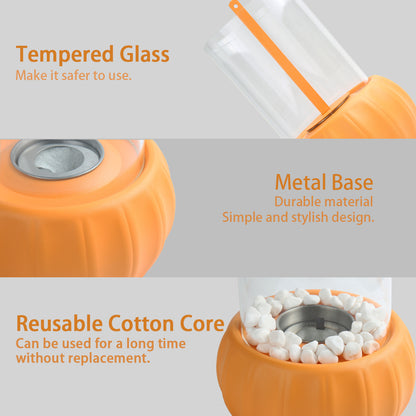 1pc Exclusive Design Large Pumpkin Alcohol Stove, Real Fire Tremendous Pumpkin Indoor Fire Pit Mini Alcohol Lamp, Personal Fireplace Indoor And Outdoor Camping Rectangle Fire Pit Alcohol Fireplace,