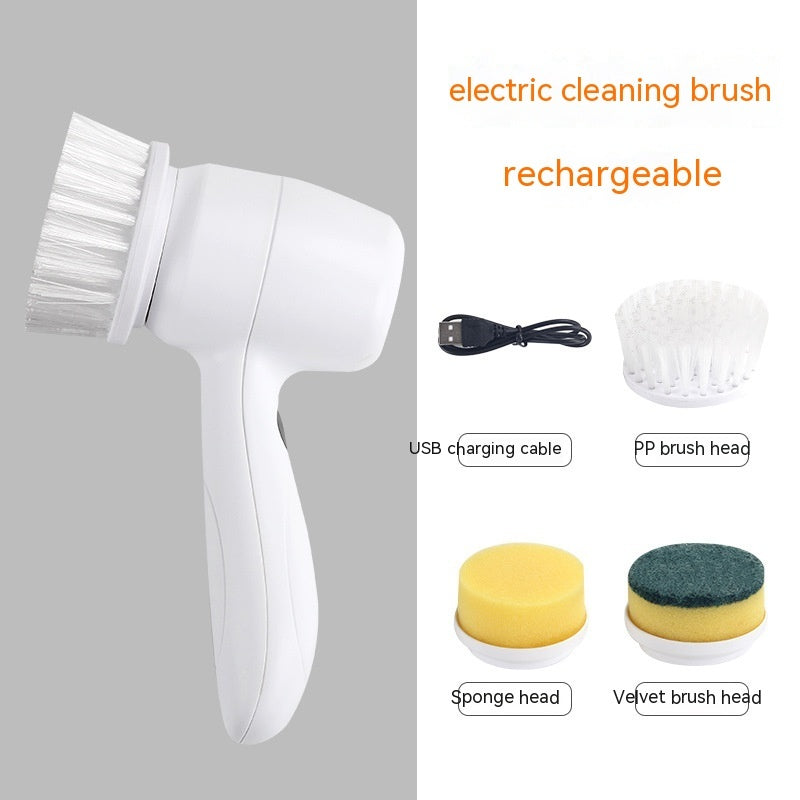 Electric Cleaning Brush 4 In 1 Spinning Scrubber Handheld Electric Cordless Cleaning Brush Portable