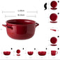 Luxury Red Glaze Ceramic Dinner Sets Kitchen Utensils Porcelain Salad Serving Plate Dish Bowl Restaurant Dining Table Home Decor
