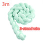 Heightening Baby Braided Crib Bumpers Knot Long Pillow Cushion Bedding Room Dector