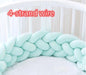 Heightening Baby Braided Crib Bumpers Knot Long Pillow Cushion Bedding Room Dector