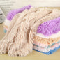 Pet dog plush mat beige mat pet dog rest