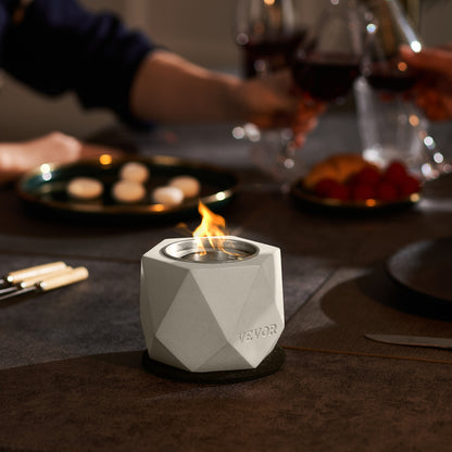 Tabletop Fire Pit Bowl Concrete Fireplace Indoor Outdoor For Patio