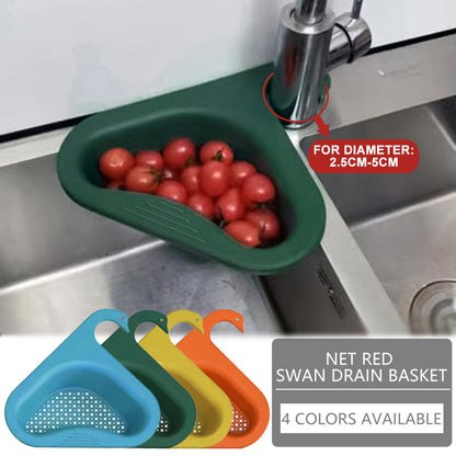 Household Sink Hanging Fruit And Vegetable Filter Water Drain Basket Kitchen Dry And Wet Separation Swan Drain Basket