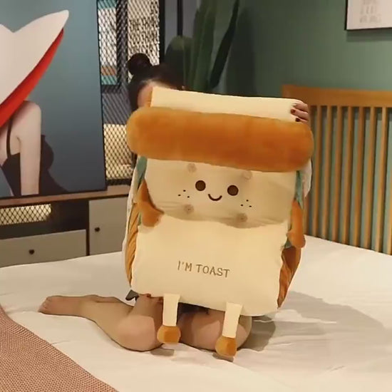 Toast Bread Bedside Cushion Back Pillow With Headr